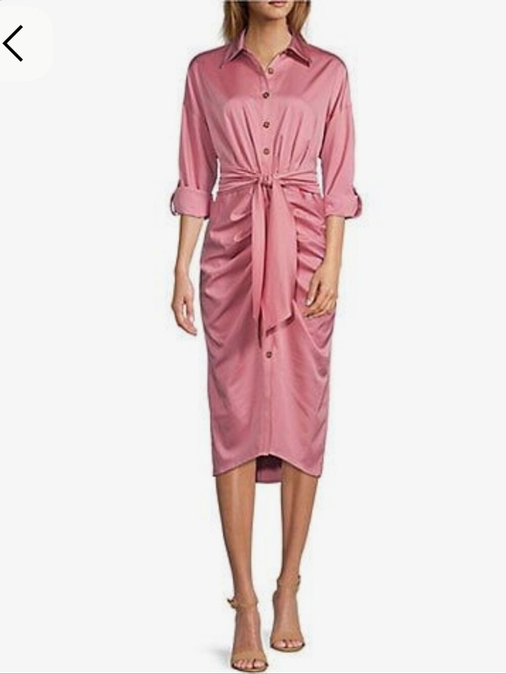Antonio Melani Pink Roxanne Ruched Shirt Dress 2 #144